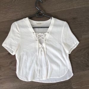 Brandy Melville Lace Up Top